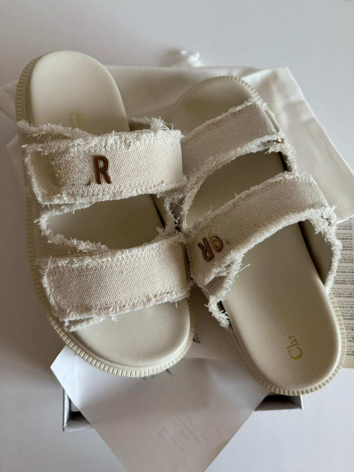 Cream & Gold Sandals