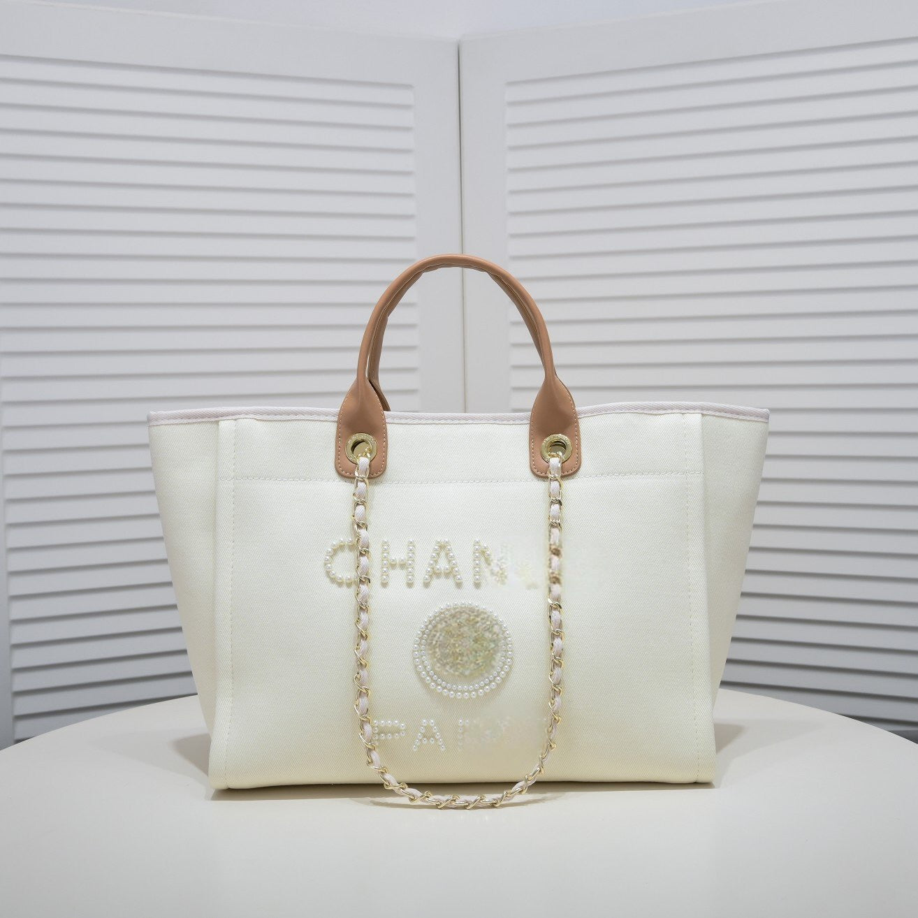 Cream Pearl Handbag