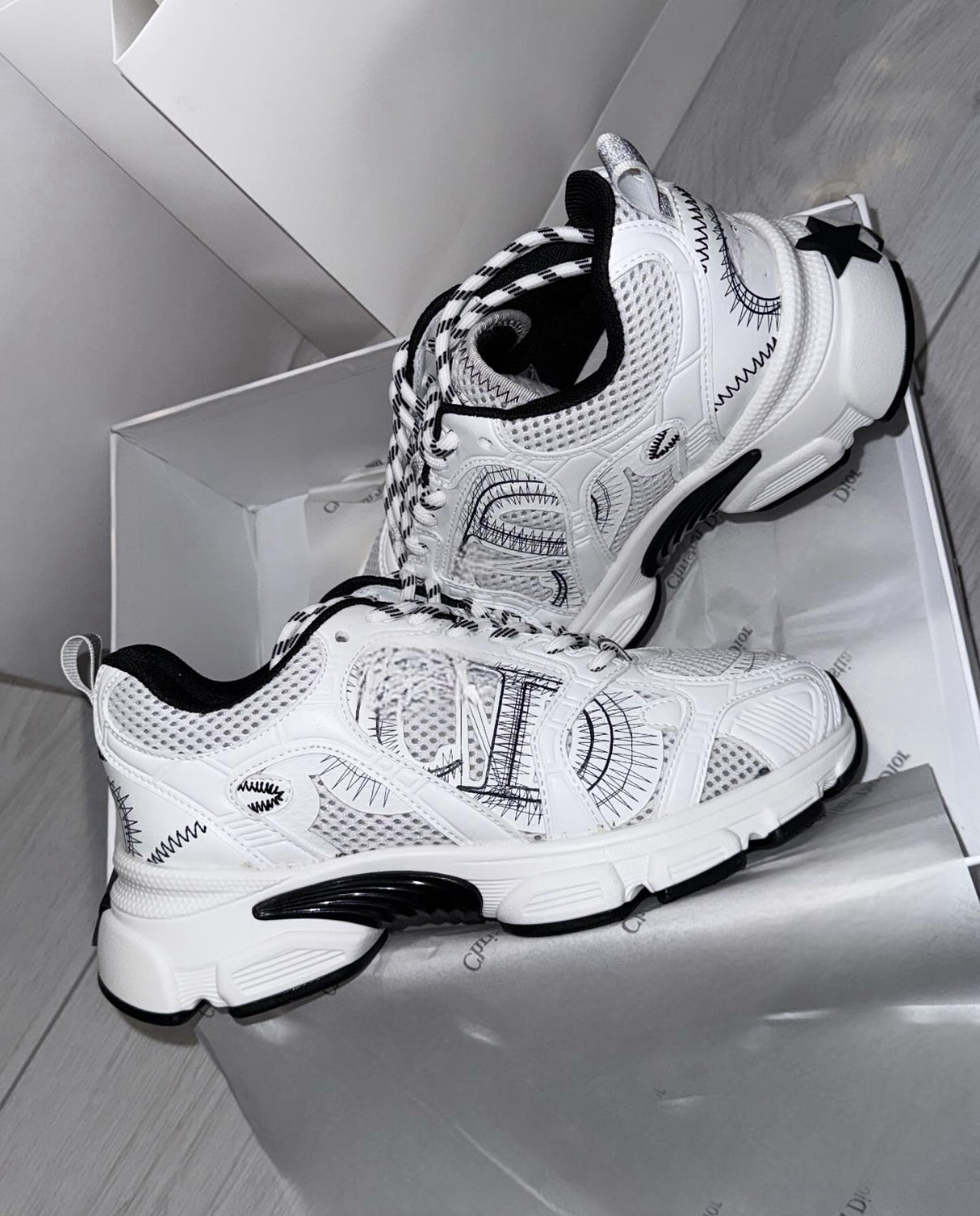 White/Black Trainers