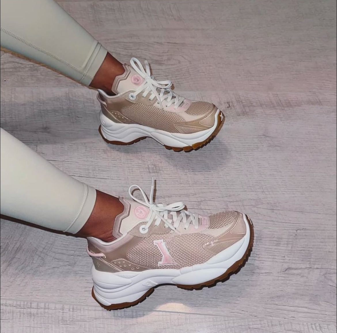 Pink/Brown Trainers
