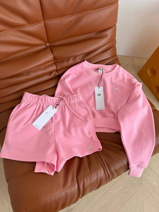 Pink Lounge Set Shorts