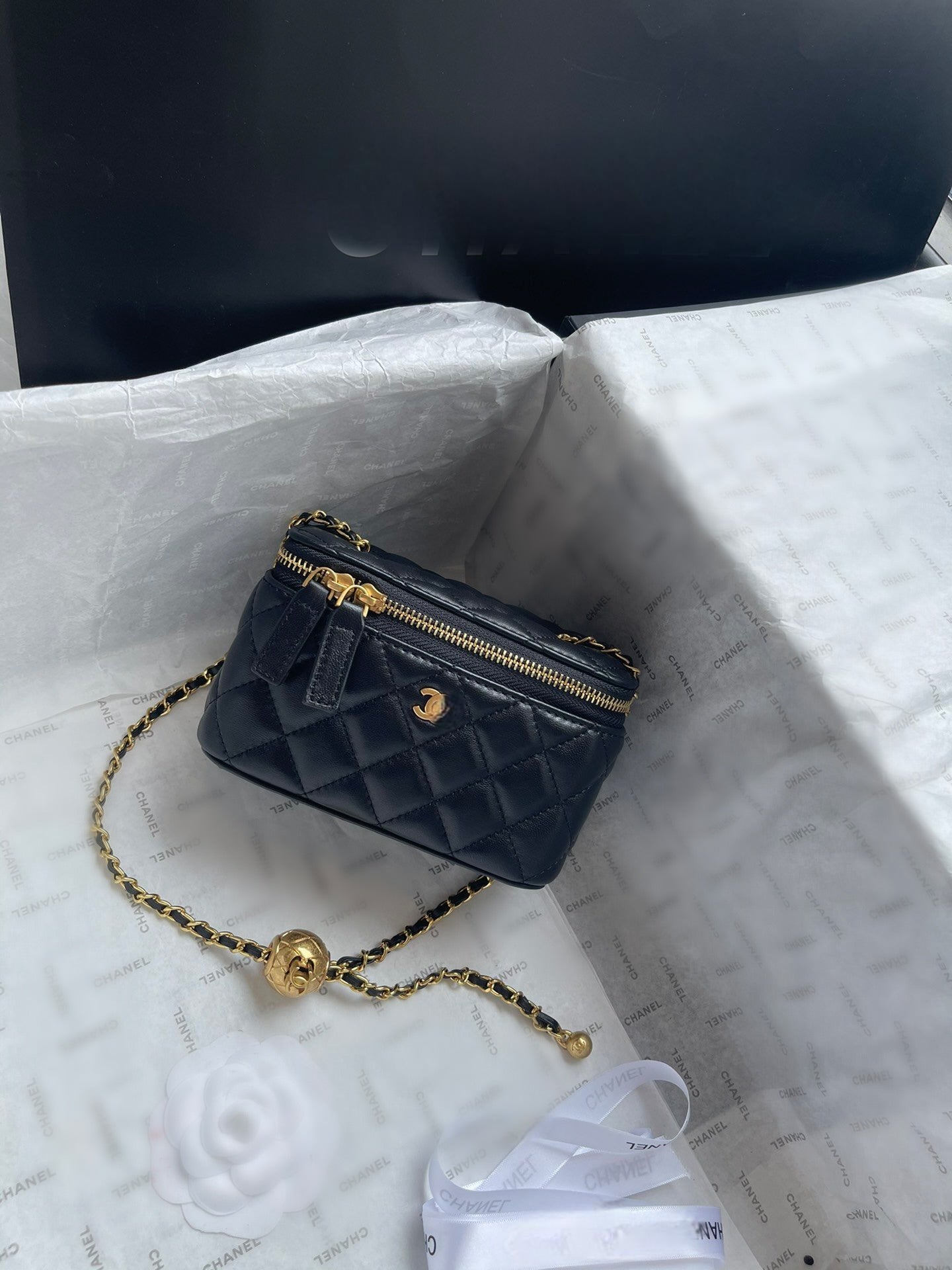 Black Large Vanity Bag