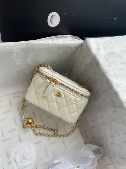 White Large Vanity Bag