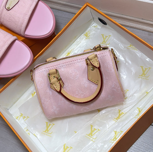 Pink Denim Bag