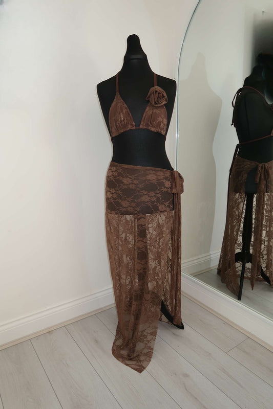 Brown Lace Handmade Bikini
