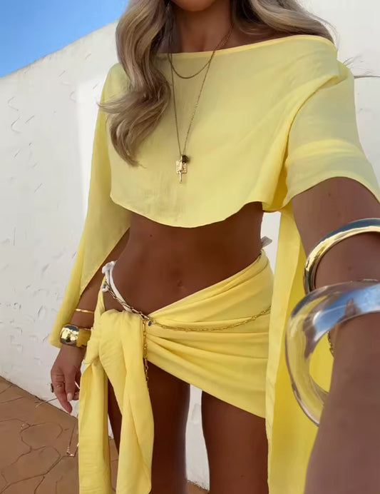 Yellow Linen Co Ord