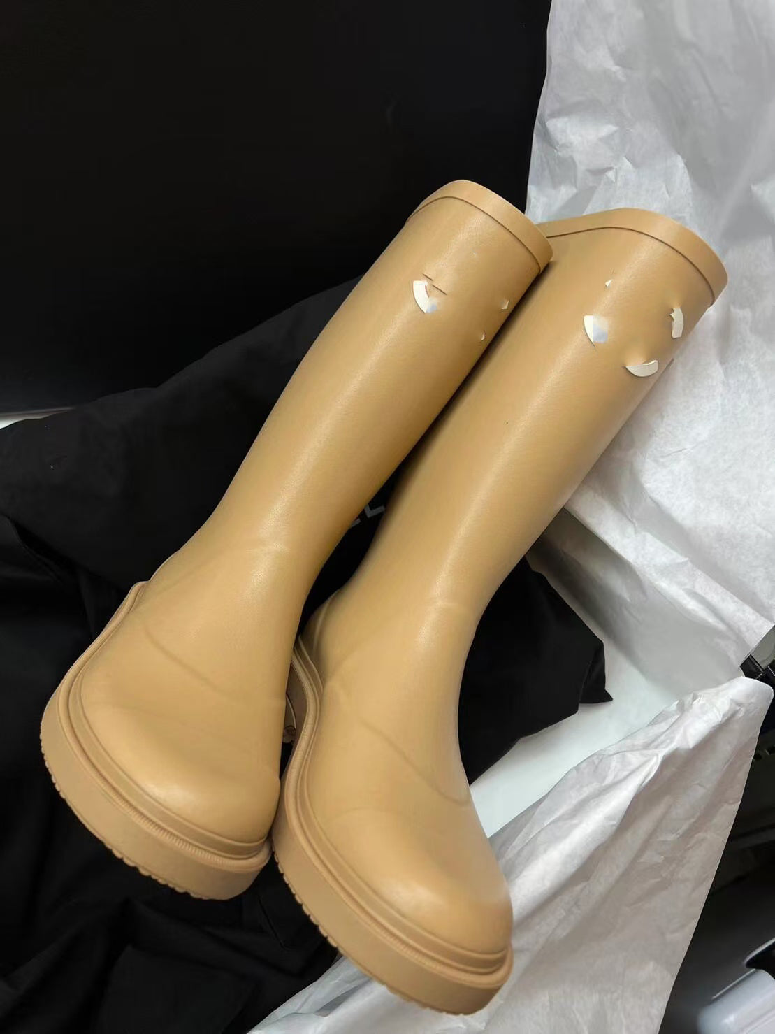 Cream Boots