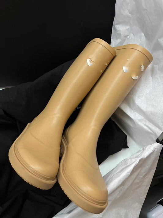 Cream Boots
