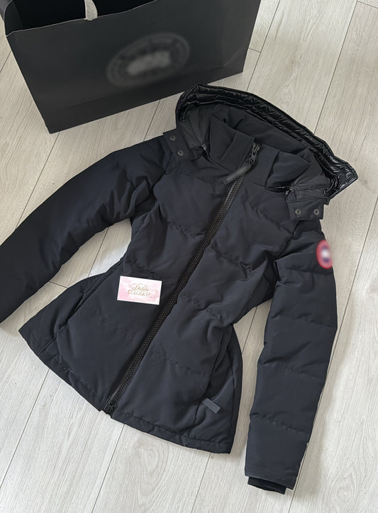 Women’s Black Coat Without Fur (with drawstrings)