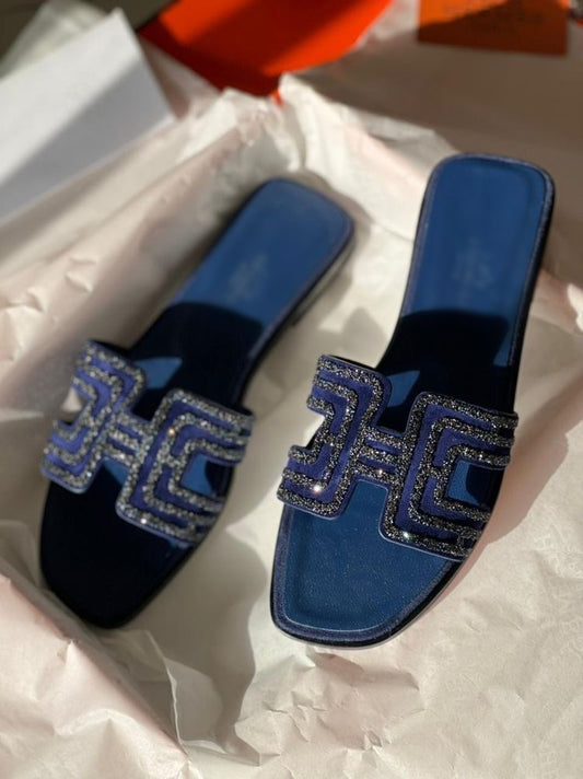 Blue Glitter Sliders