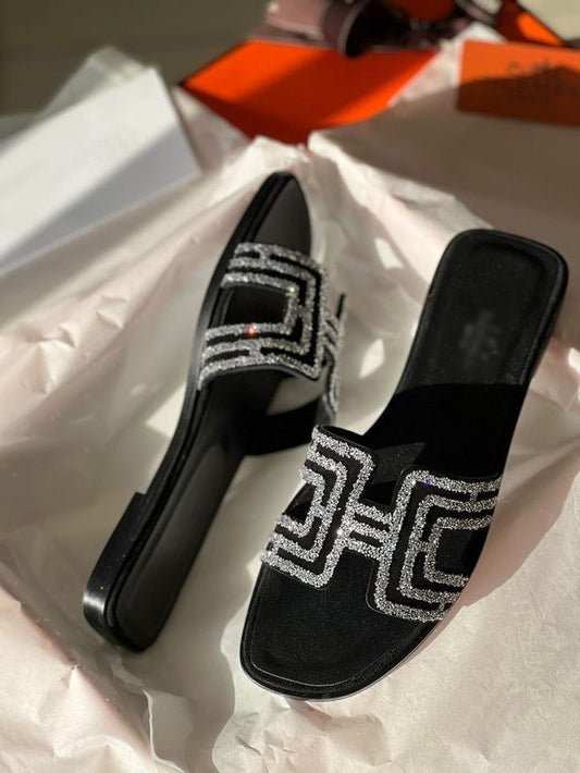 Black Glitter Sliders